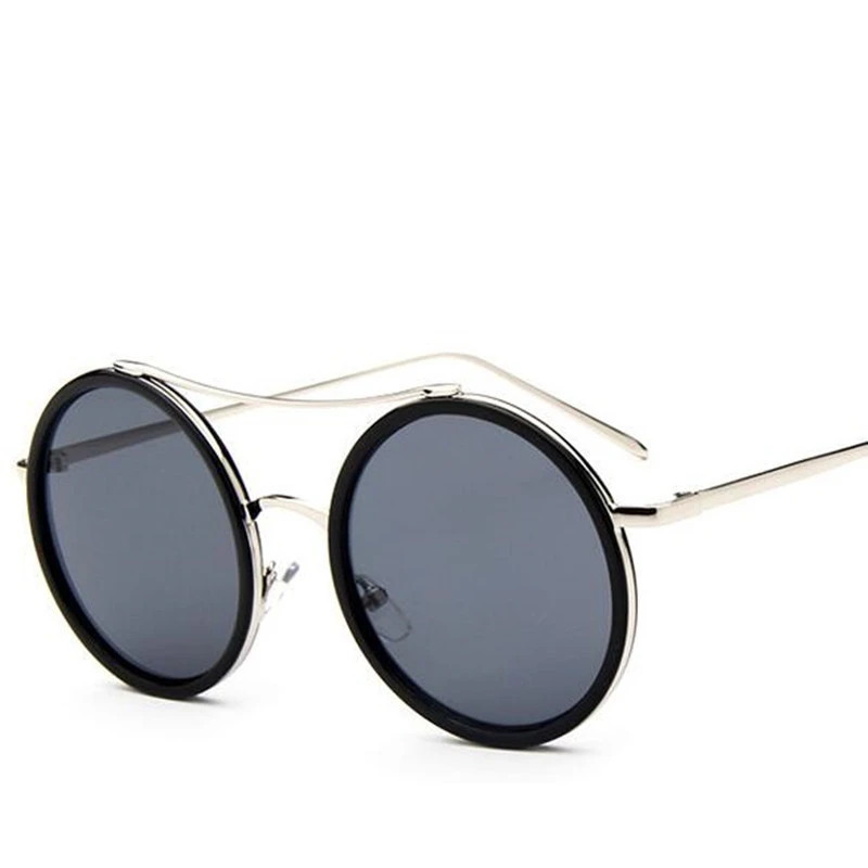 Fashion Newest Mirror Women Sunglasses Female Coating Luxury Round Sun Glasses For Women Ladies oculs font