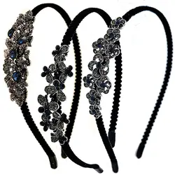 Yjsfg Дом Новый Модные женские туфли оголовье Украшенные стразами цветок hairbands Женские аксессуары для волос Обувь для девочек Подарки