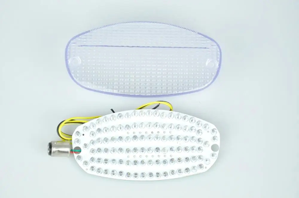 Светодиодный тормозной задний светильник для YAMAHA YZF600R 98-07/CUSTOM/VSTAR 650/1100 99-07 - Цвет: Прозрачный