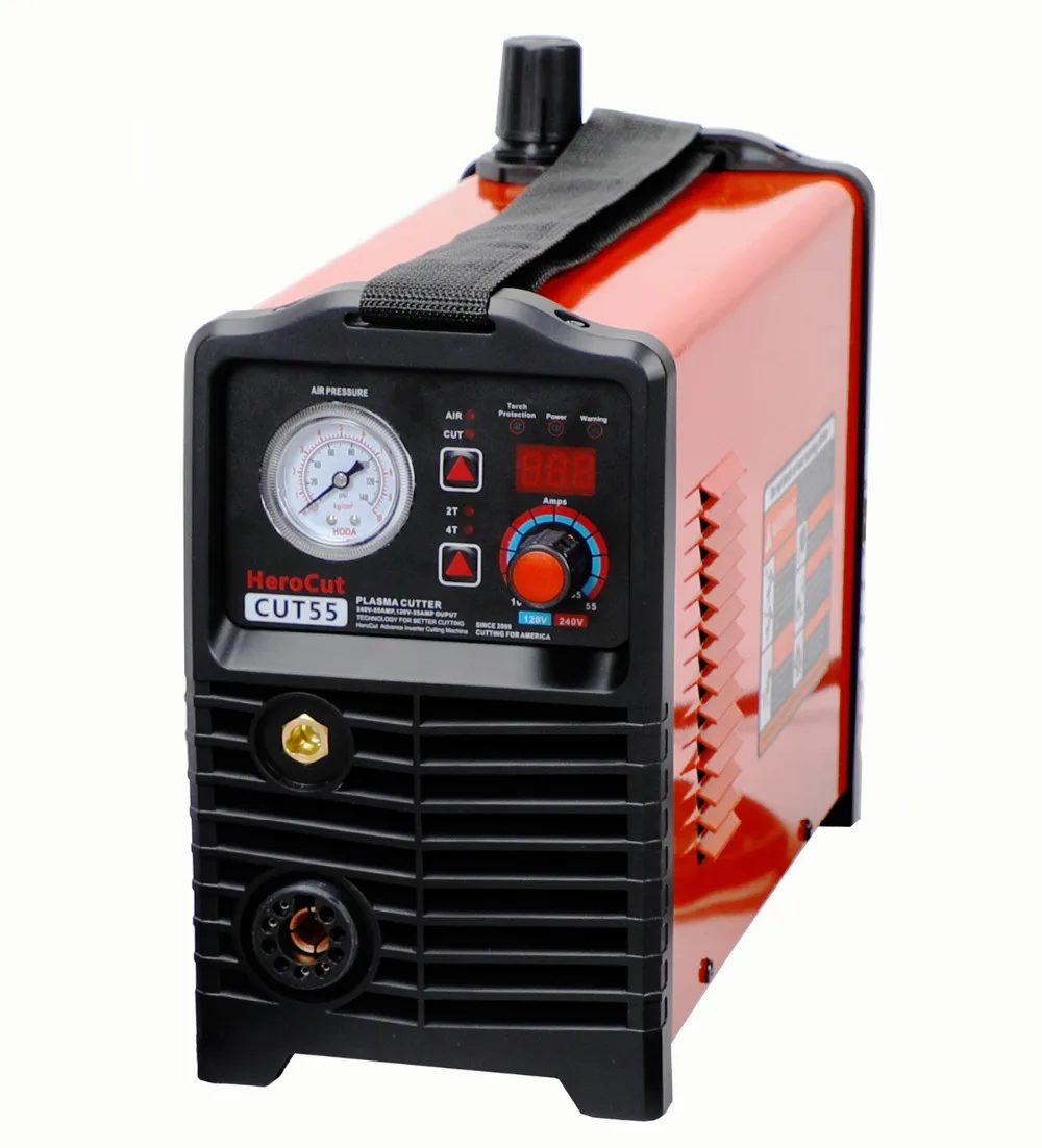 

IGBT Non-HF Pilot Arc Cut55 Digital Control CNC Plasma Cutter Dual Voltage 120/240V, PTM80 CNC Straight Torch