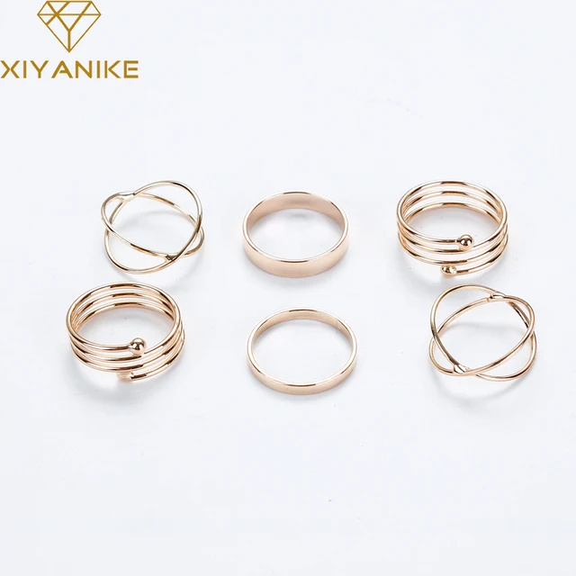 Latest Fashion Punk Stackable Midi Ring Sets For Women Bagues Ensemble Bijoux Wh Latest Fashion Punk Stackable Midi Ring Sets For Women Bagues Ensemble Bijoux Wh