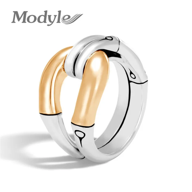 

Modyle Gifts Alloy Unique Gold Color Women rings Men Punk Vintage Couple's Silver Retro ring