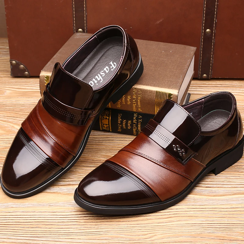 Aliexpress.com : Buy Genuine Leather Dress Shoes Men's Formal Brogue ...