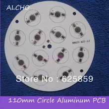 110 мм круглая алюминиевая печатная плата для 12 шт. x 1 Вт, 3 Вт, 5 Вт светодиодный в серии