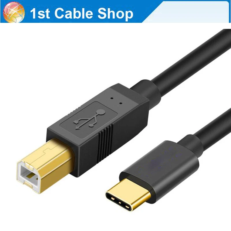 USB 3.1 USB C printer cable 6ft 1.8M USB 2.0 Type C to USB 2.0 BM (cooper conductor+foiling+AL