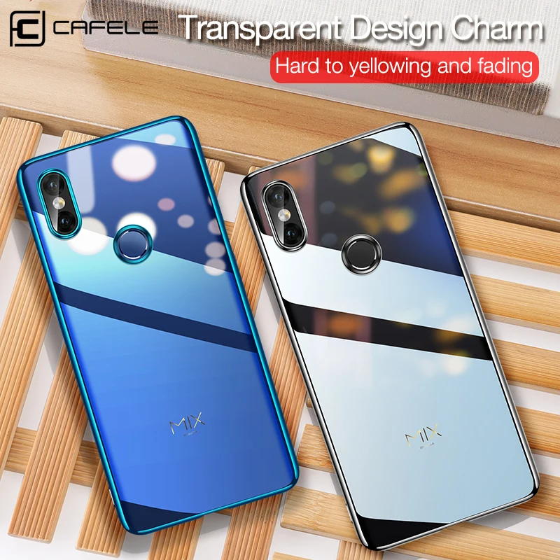 

CAFELE Hard PC Plating Case for Xiaomi Mi Mix 3 Clear Transparent Luxury Cover for xiaomi Mi Mix3 Anti Scratch Protective Case