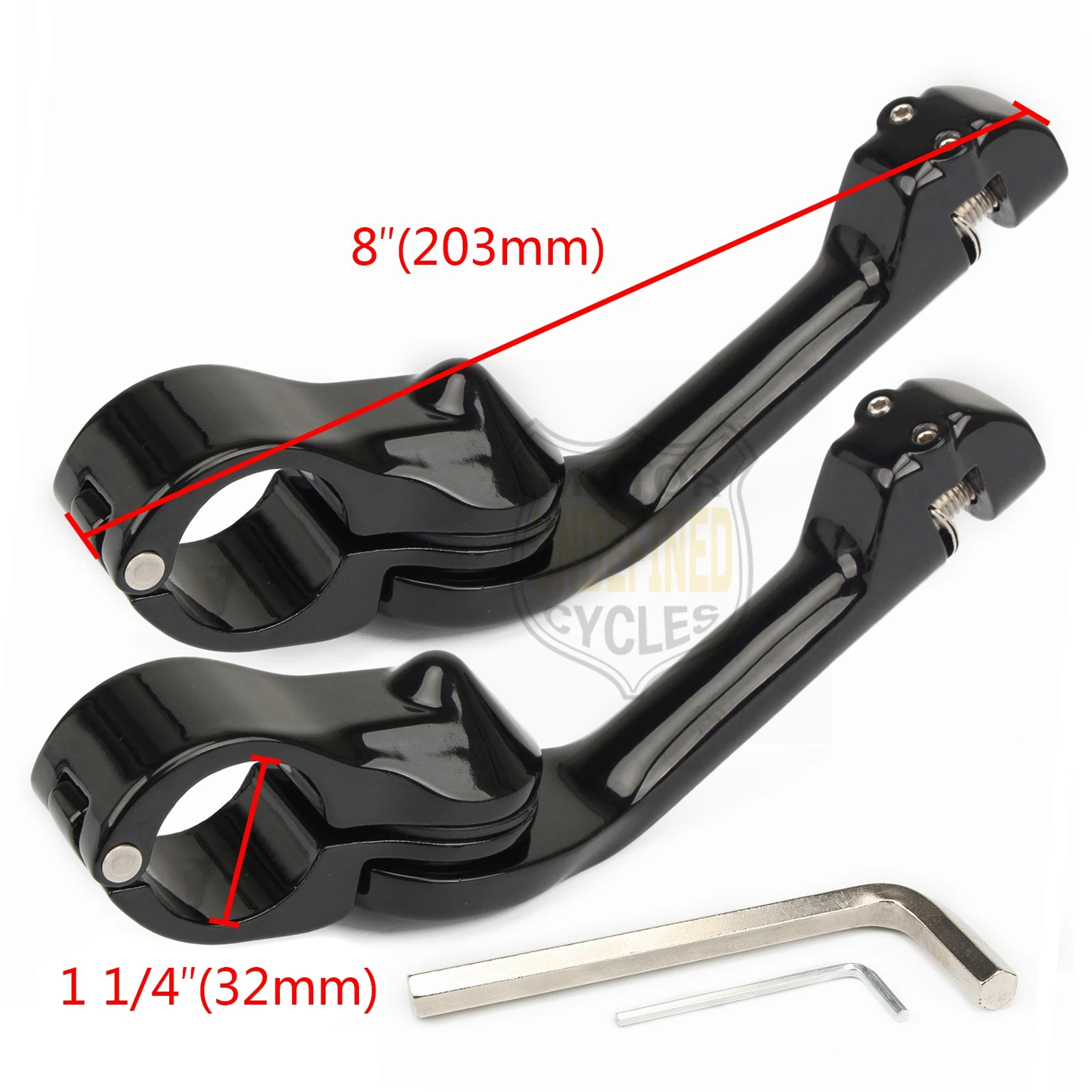 XFMT 1 1//4 32mm Motorcycle Engine Guard Highway Foot Pegs Footpeg Kit for Harley-Davidson
