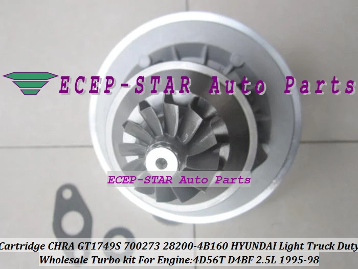 Turbo Cartridge CHRA Core GT1749S 700273 700273-5002S 28200-4B160 For HYUNDAI H100 H200 Light Truck Duty 95-98 4D56T D4BF 2.5L (5)