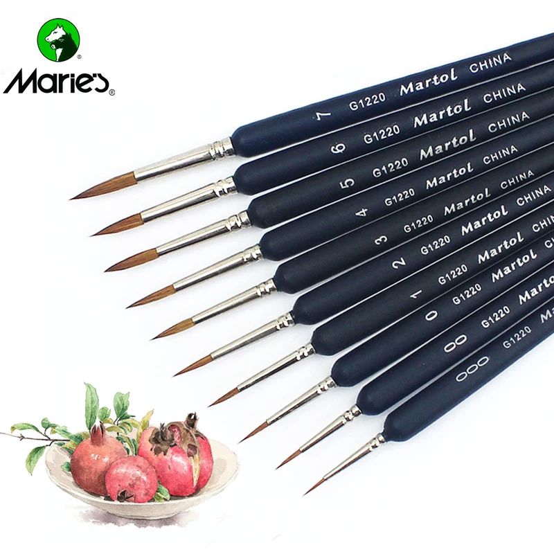Beste 10 pak Haak Lijn Pen synthetische art borstel verf voor acryl schilderen aquarel gouache verf borstel set voor tekening art levert