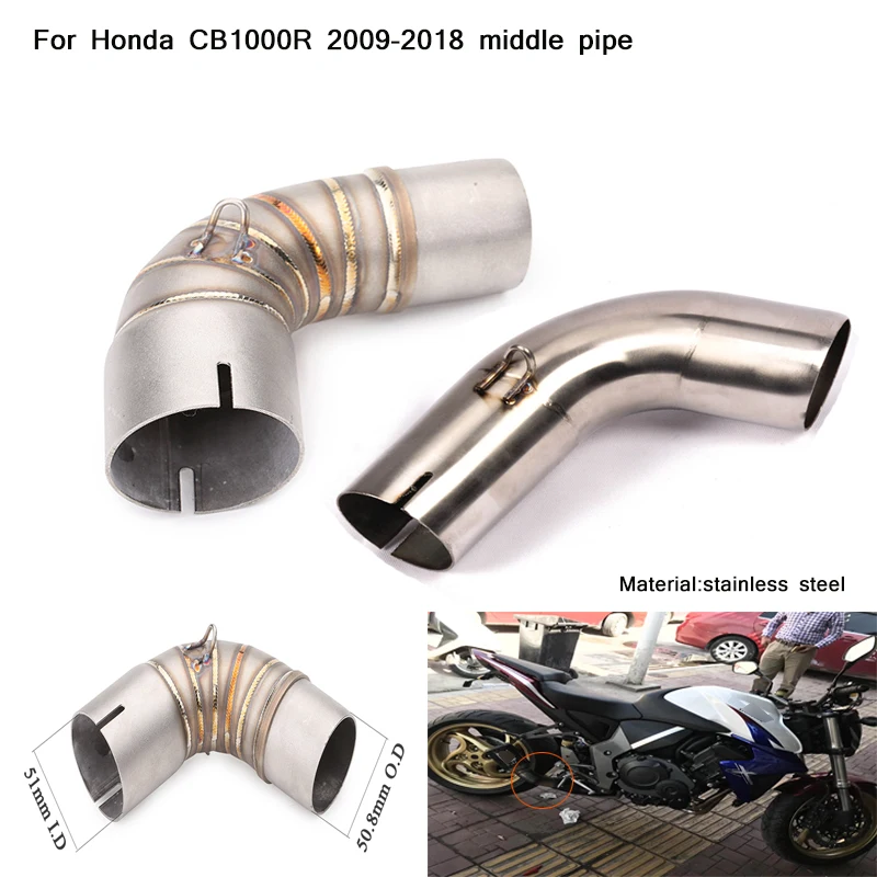 

Motorcycle Middle Connecting Pipe Exhaust System Silp on for Honda CB1000R 2009 2010 2011 2012 2013 2014 2015 2016 2017 2018