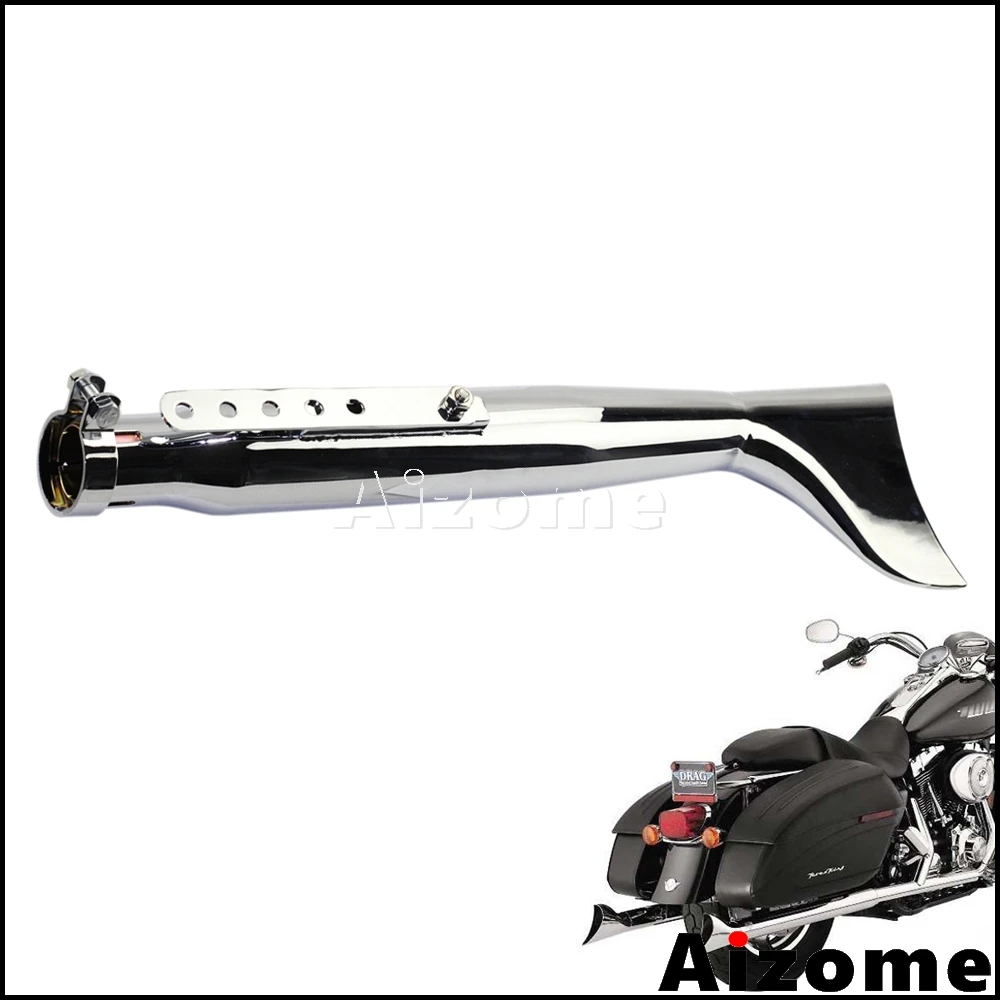 1x Fishtail Exhaust Mufflers For Harley Cafe Racer Right Side