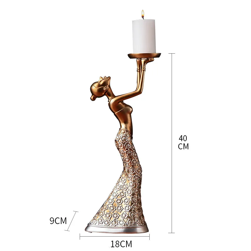 Европейский старинный держатель для свечей, домашний романтический свадебный канделябр, вечерние канделябры в стиле ретро, декоративный канделябр из смолы, элегантный красивый подсвечник - Цвет: Style 2