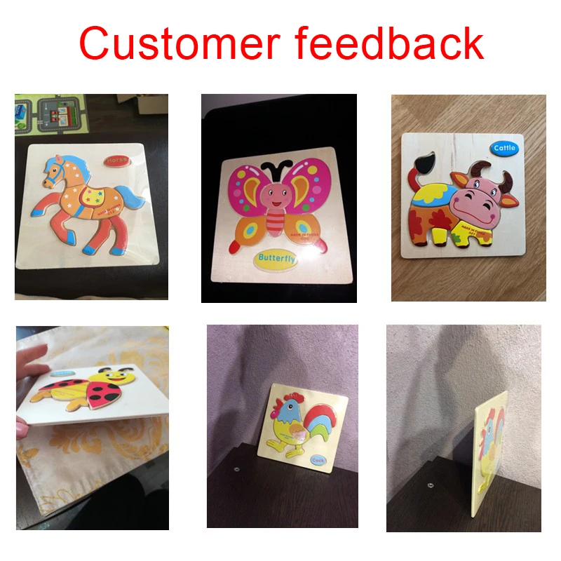 Montessori Toys Educational Wooden Toys for Children Early Learning Puzzle 3D Cartoon Animal Traffic Intelligence Puzzles