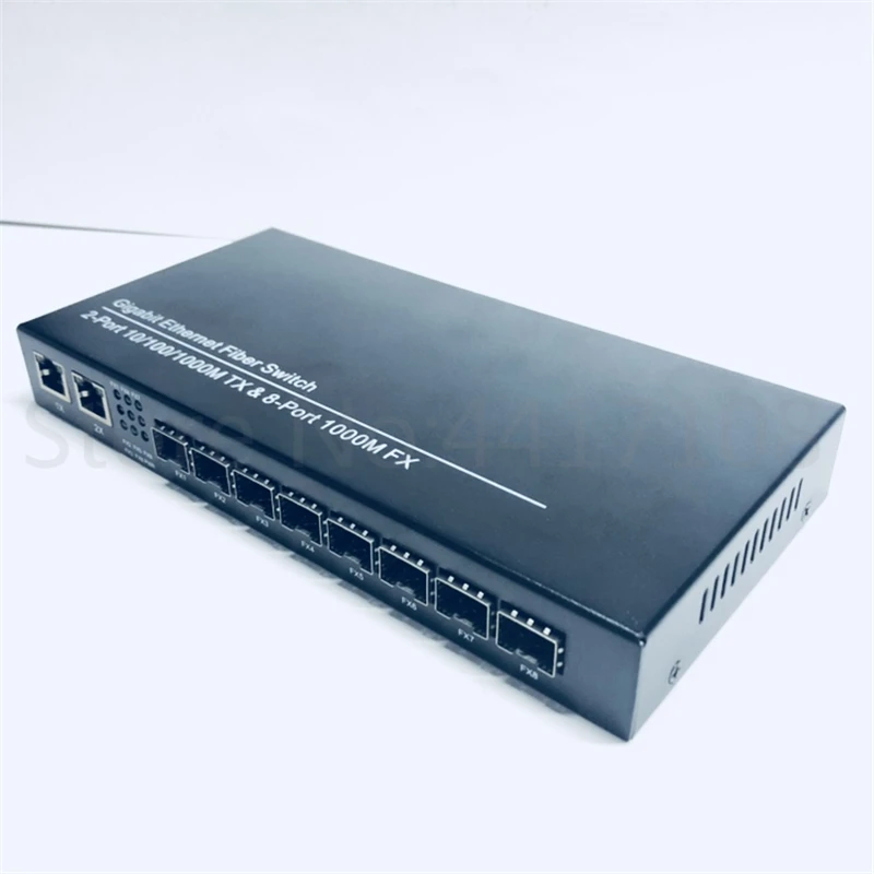 8SFP& 2UTP Gigabit Ethernet-коммутатор Ethernet волоконно-оптический преобразователь 8* для программирования в производственных условиях и 2* RJ45 Порты и разъёмы 10/100/1000M& 8* Порты и разъёмы 1,25G SFP