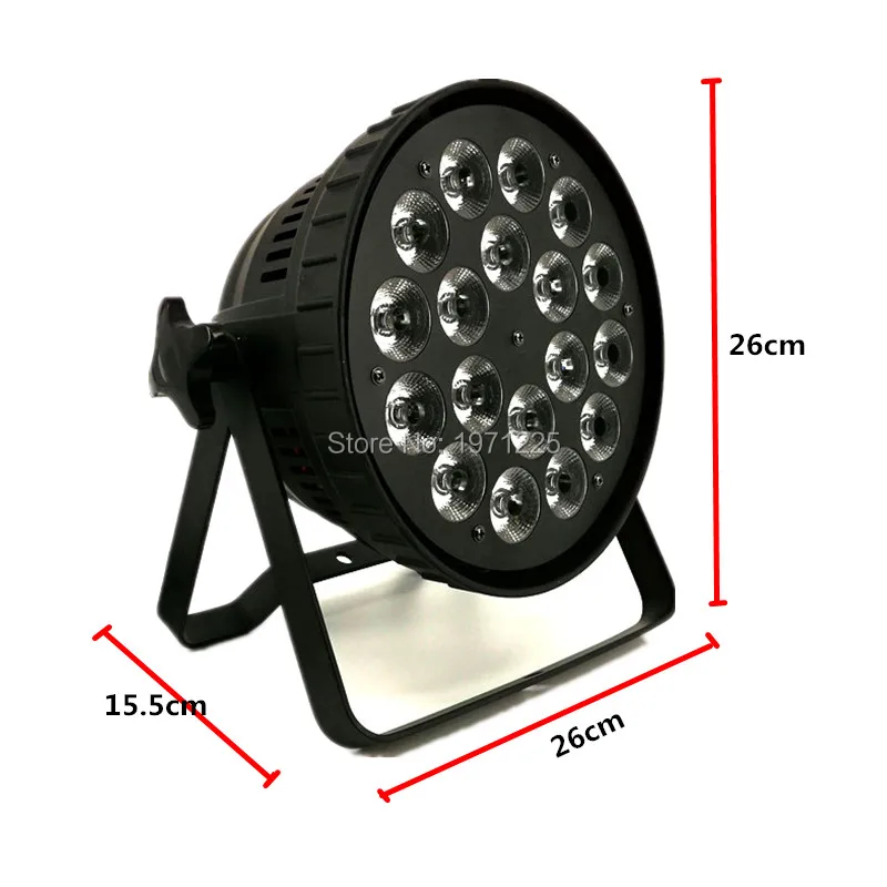 (2 шт.) LED PAR 18x15 Вт RGBWA 5in1 для партии KTV Disco день рождения с DMX512, автоматического запуска, звук действие, мерцающий, master/slave