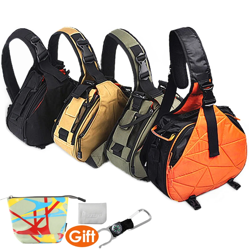Online DSLR Video Camera Sling Spalla Cross Body Bag di Tela Impermeabile Morbido Imbottito Da Uomo Delle Donne Della Cassa del Sacchetto per Canon Nikon Sony K1 k2