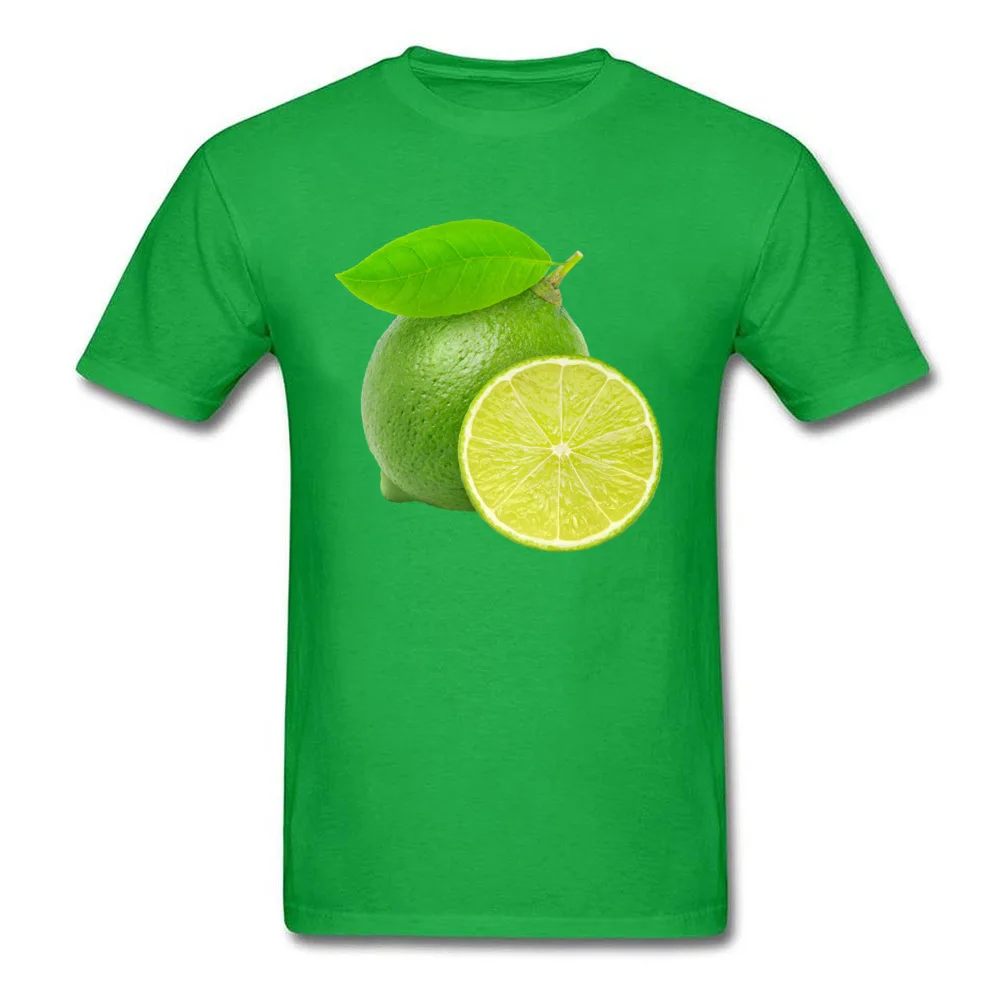 Cut limes Top T-shirts Short Sleeve New Arrival Youth Summer Fall Tops Shirts Customized Tee-Shirts O-Neck 100% Cotton Cut limes green