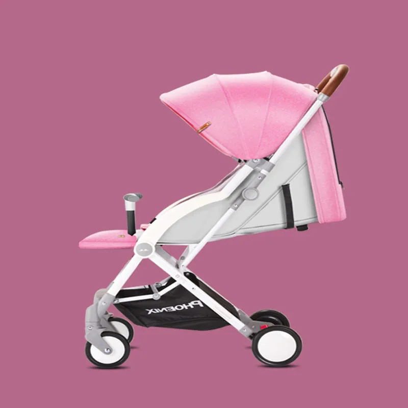 Воздухопроницаемый ультра-светильник для детской коляски, маленький портативный складной амортизатор, розовый, серый, синий, От 0 до 2 лет, детская коляска