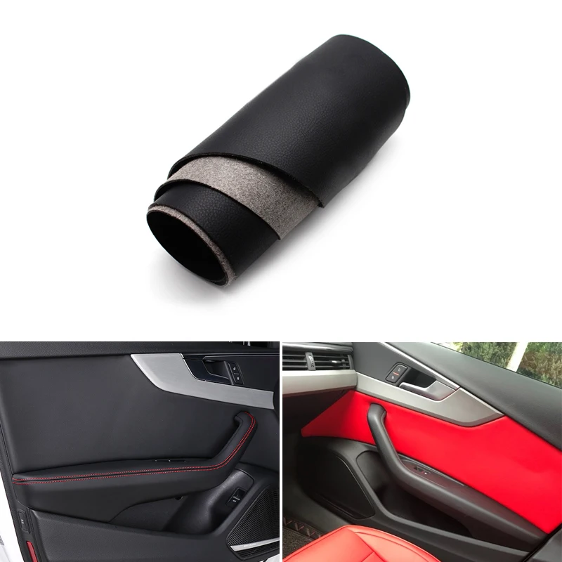 

4PCS Car Styling Interior Microfiber Leather / Suede Door Handle Panel Protective Cover Trim For Audi A4 2017 2018