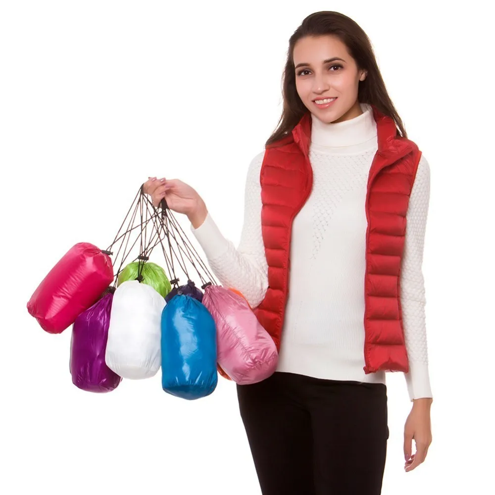 

[Aiweier] New Autumn Winter Jacket Women Lightweight Down Jackets Vest Zipper Slim Down Coats For Female Parkas Garments Clothes