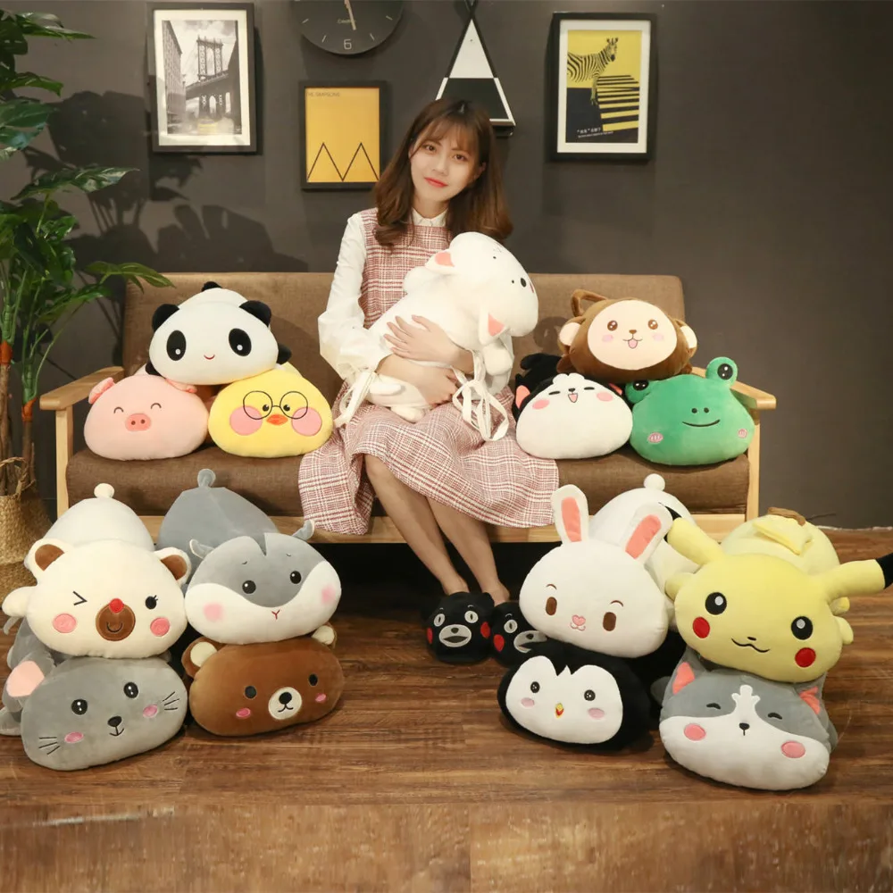 

30cm/50cm Soft Animal Plush Toys Pikachu Pig Frog Stuffed Animal Appease Toy Soft Pillow Doll Gift Children Christmas gifts