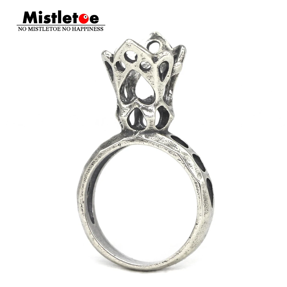 

Mistletoe 925 Sterling Silver Fantasy Crown Ring Fit European Troll Jewelry