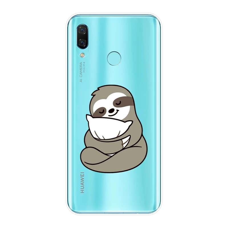 Забавный чехол Kawaii Loth для телефона Huawei Nova 3 3I 3E 2i 2 Lite Plus силиконовая Мягкая задняя