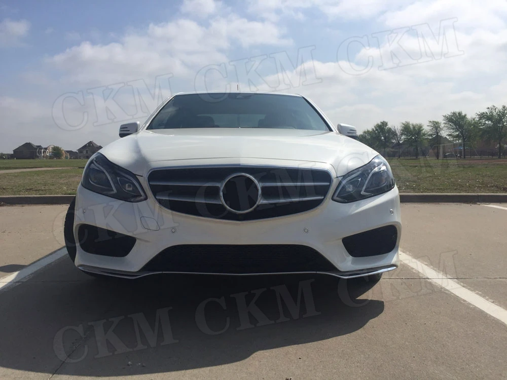 Карбоновое волокно передний бампер спойлер для Mercedes Benz E Class W212 E260 E300 E400 Sport Sedan 4 двери стайлинга автомобилей