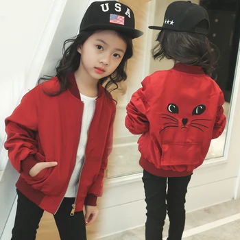 

Jacket New Arrival Clothing For Baby Girls Boys Coat Cartoon cat feac Flight jacket Autumn Kids Outerwear Children Clothes