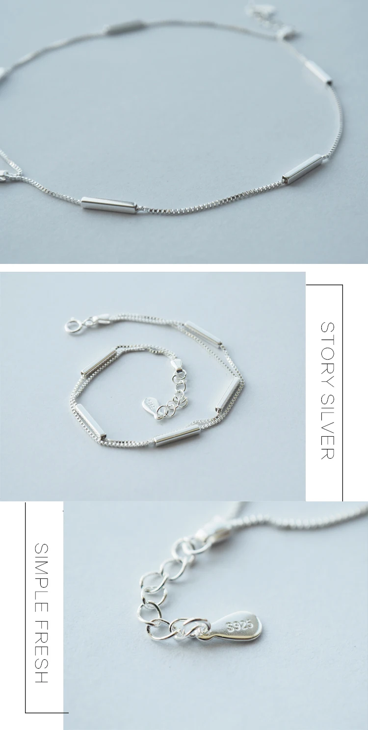 Летняя мода 925 пробы серебра слоистых звено цепи Браслеты для Новинки для женщин дизайнер S925 Подвески Браслеты Bijoux