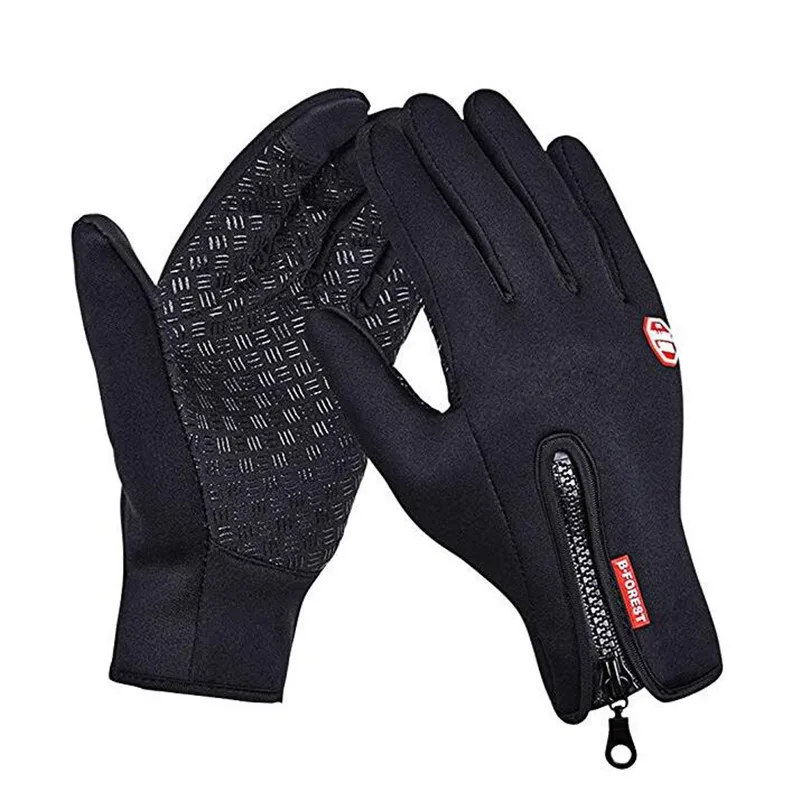 Cycling Full Finger Gloves Winter Windproof Fleece Warm Outdoor Sports Skiing Touch Screen Bike Bicycle Glove For Men Women | Спорт и
