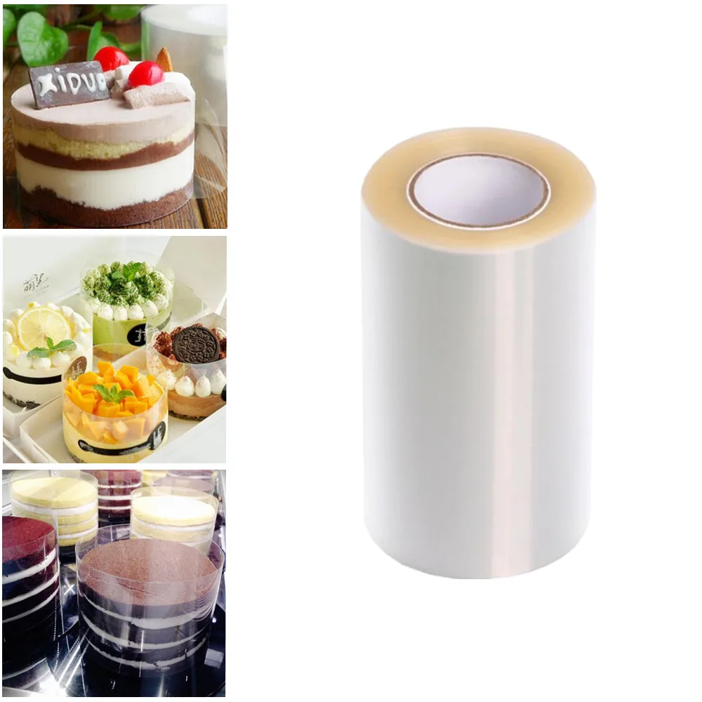 

8cm 10cm Transparent Clear Mousse Surrounding Edge Wrapping Tape 10M Baking Cake Dessert Collar DIY Cake Decorating Tools