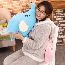 60 см Kawaii слон подушка мягкая плюшевая подушка игрушка бросок Болстер Набивка в форме животных Детские подушки украшение девочка подарок для малышей