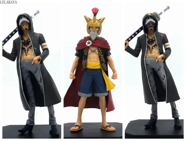 Special Price 19cm Anime One Piece Action Figure Dressrosa Monkey D Luffy Sword Fighter Ver Model Trafalgar Law Decoration Collection Doll New