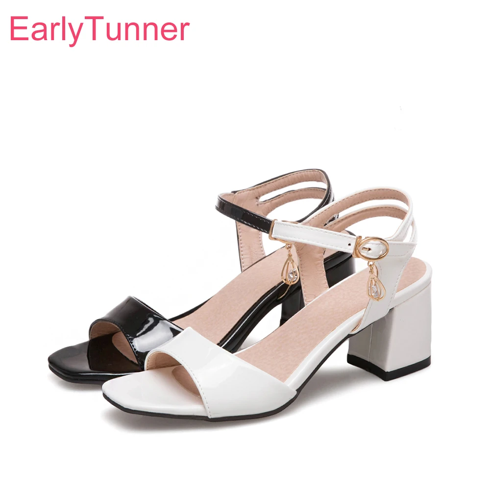 small black chunky heels