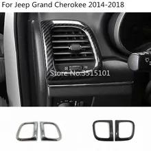Auto interno contorno copertura trim anteriore lato Uscita Aria condizionata Vent 2 pcs Per Jeep Grand Cherokee 2014 2015 2016 2017 2018