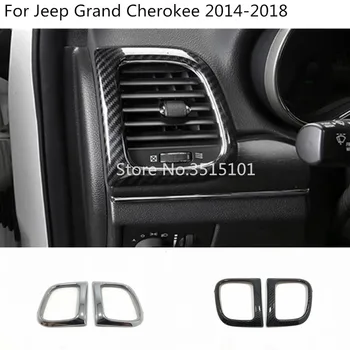 

Car inner garnish cover trim front side Air conditioning Outlet Vent 2pcs For Jeep Grand Cherokee 2014 2015 2016 2017 2018