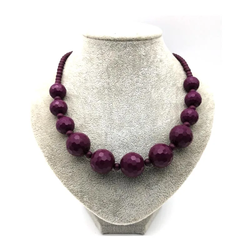 Dandie ожерелье из бисера, женское ожерелье ручной работы, массивные украшения - Окраска металла: purple