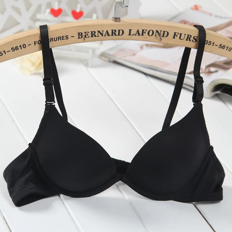 

Mozhini High quality women push up bra small chest student lovely girl bra underwear sweet girl gather cotton bra t shirt bra