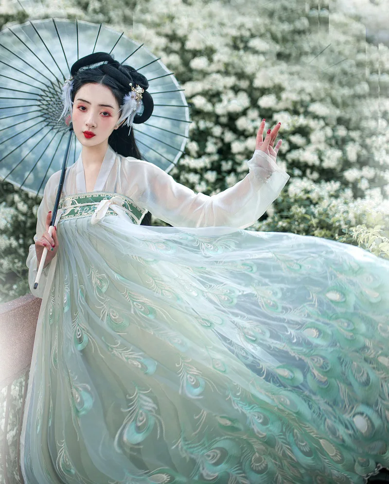 Китайский национальный танец костюм элегантный Hanfu для женщин певцов сценическая одежда Восточное представление одежда карнавальный наряд DC2344