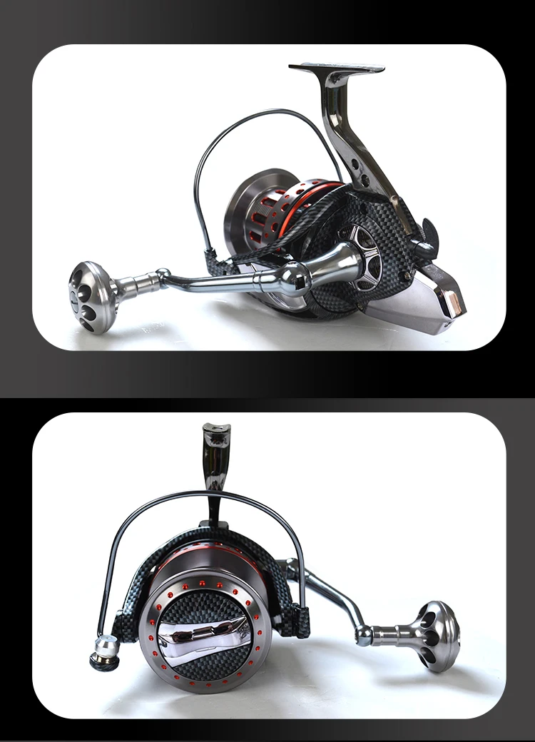 Carretel de Surf Carretel de Pesca de Corrico Fishdrops Full Metal Corpo 9000 10000 11000 12000 Molinetes Carretel Grande Size8000 6 Carretilhas de pesca