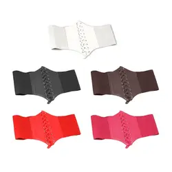 Для женщин Винтаж сплошной ремень талии Cincher кружево до корсет, бандаж хорошо тянется регулируемый галстук широкий пояс для