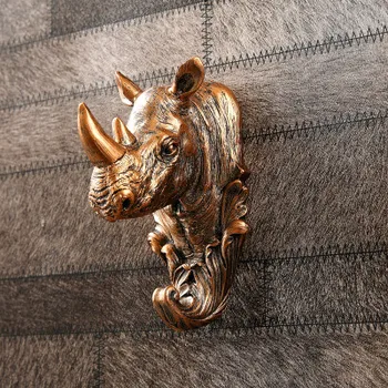

Imitation brass retro animal Wall creative hook retro head key coat clothing store personalized three-dimensional ornaments