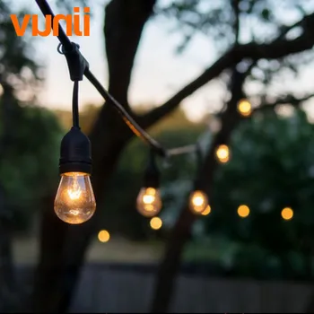 

IP65 Wedding Lighting! Globe String Lights with Clear S14 Bulbs - UL Listd Commercial Quality String Lights Perfect for Outdoor