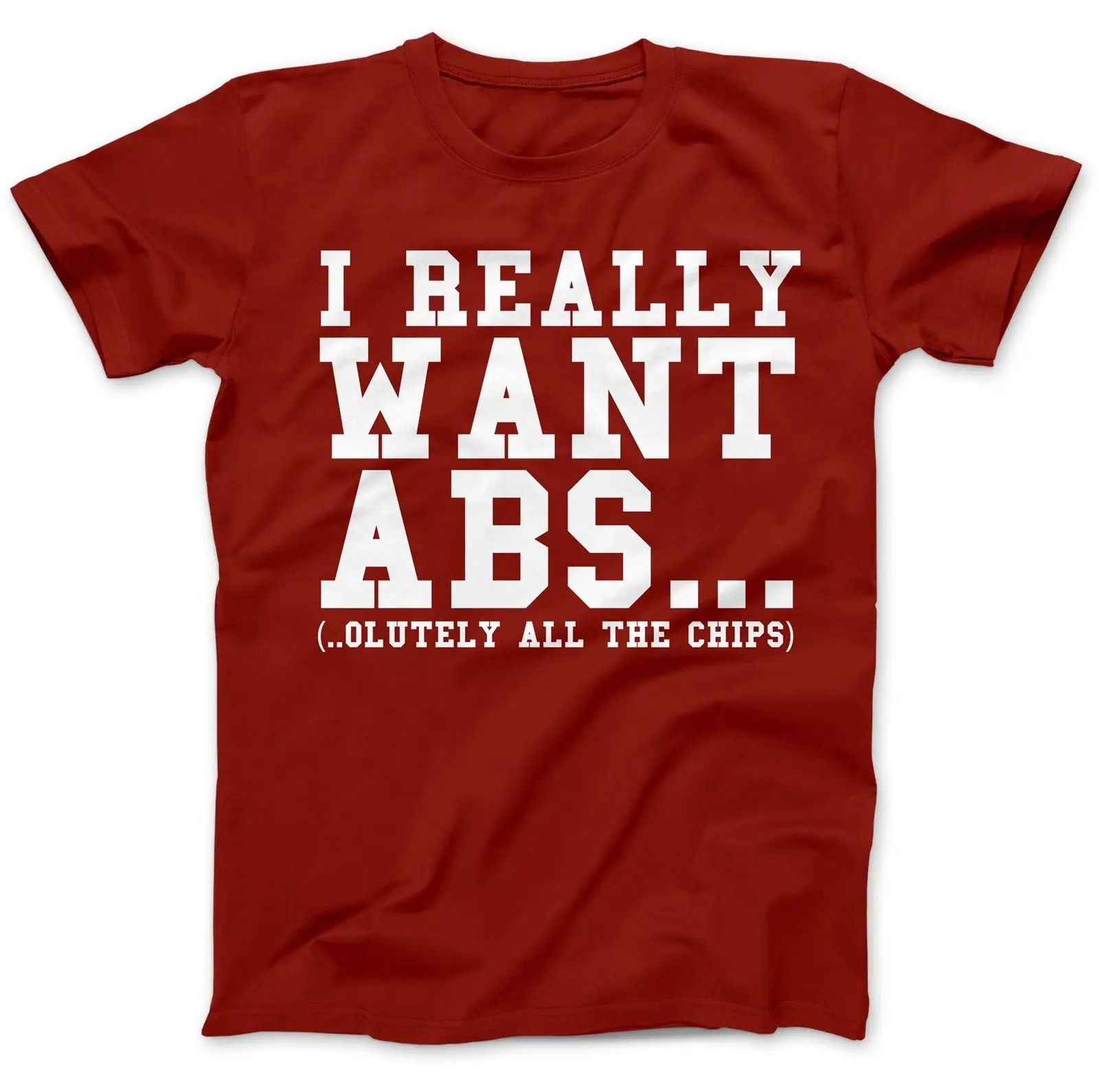 Очень хочу Ab Gymer чипов Abs футболка 100% хлопка Премиум штангист пицца Для мужчин