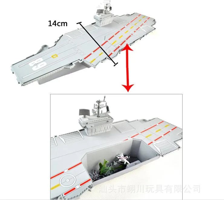 Высокая модель моделирования парусного спорта, авианоситель, статическая модель корабля игрушки, с 6 маленькими самолетами, детские игрушки