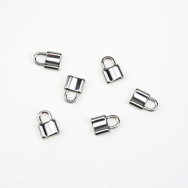 5pcs/lot Stainless Steel Hypoallergenic Padlock Charm 23x15mm Steel Tone Never Fade Lock Floating Pendant DIY Jewelry Findings