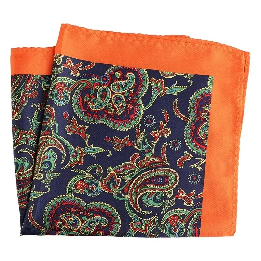 PH018 Pocket Square Портной Смит Роскошные 33X33 см большой платок Пейсли Цветочный горошек карманные квадраты из микрофибры трафаретной печати мужские носовые платки - Цвет: PH018 Pocket Square