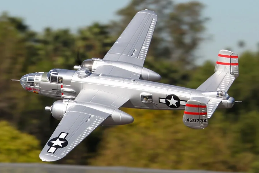 FMS 1400 мм/1 4 м в коем случае Warbird B-25/B25 Mitchell серебро новейшая версия PNP большие