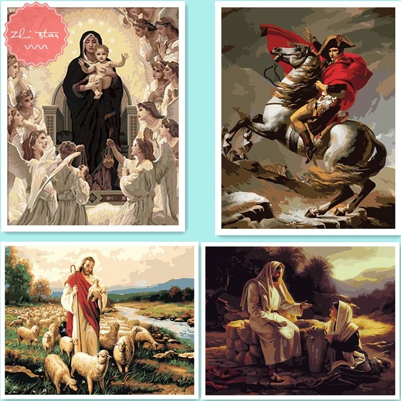 Алмазная картина изображения для алмазной вышивки по номерам Jesus Religion Napoleon